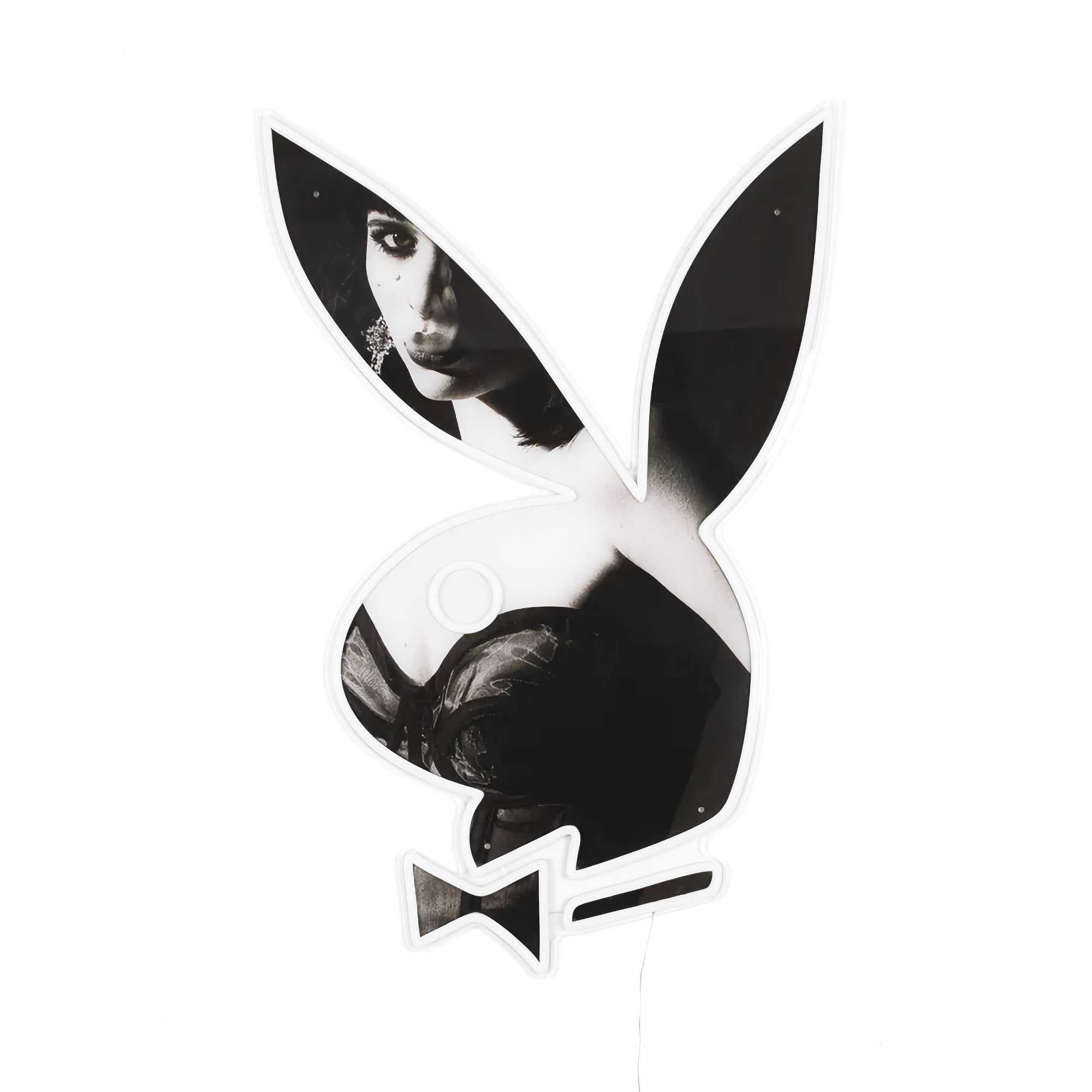 X Locomocean B&W Playboy Bunny LED Wall Mountable Neon
