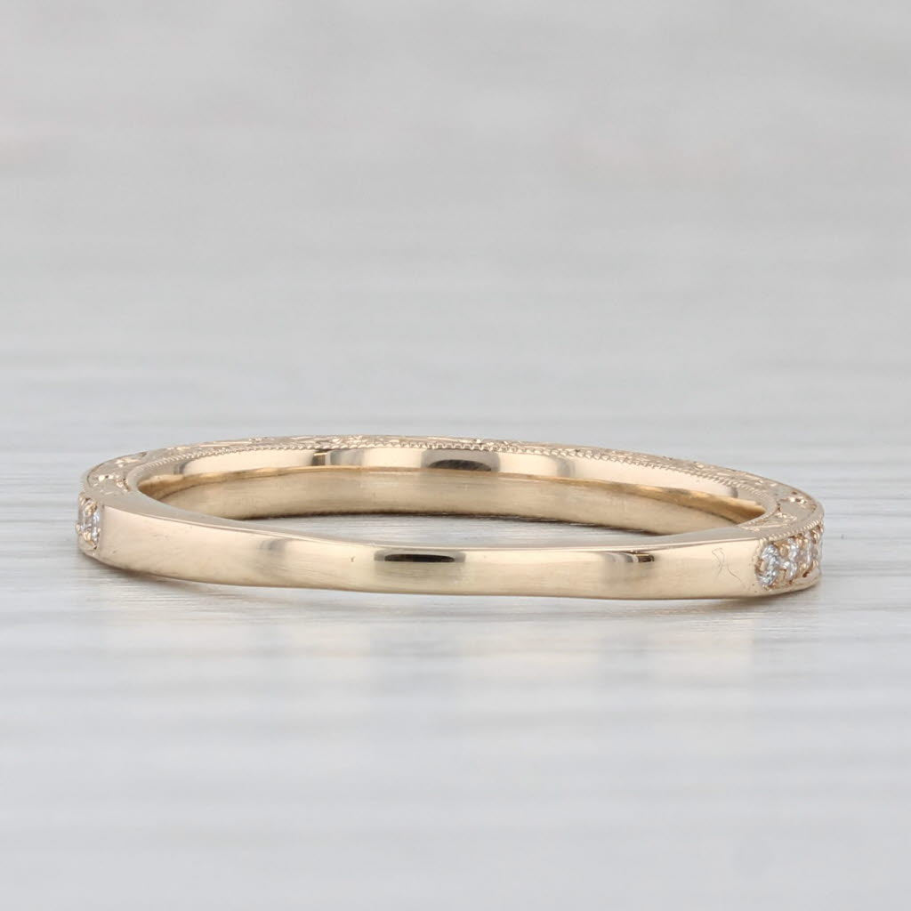 Neil Lane 0.55ctw Diamond Wedding Band 14k Gold Ring Ornate Pattern w/ Box