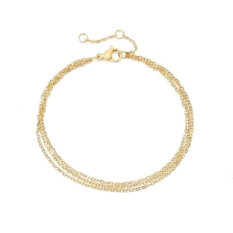 Fashion U Shape Stainless Steel 14K Gold Plated No Inlaid Bracelets In Bulk