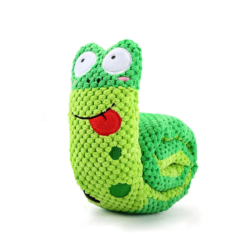 Indestructible Snail Dog Puzzle Feeder - Interactive & Squeaky Pet Toy