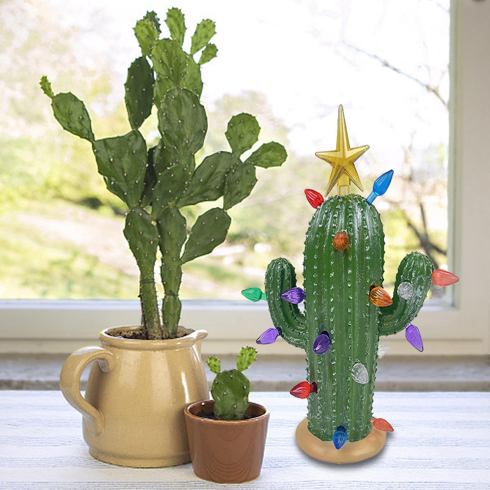 🌵Vintage Christmas Luminous Cactus✨