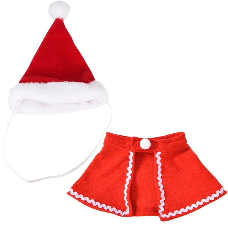 Cute Polyester Christmas Animal Santa Claus Pet Clothing