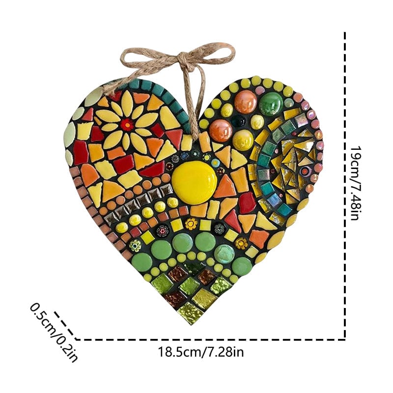 💗Large Garden Mosaic Heart Decoration