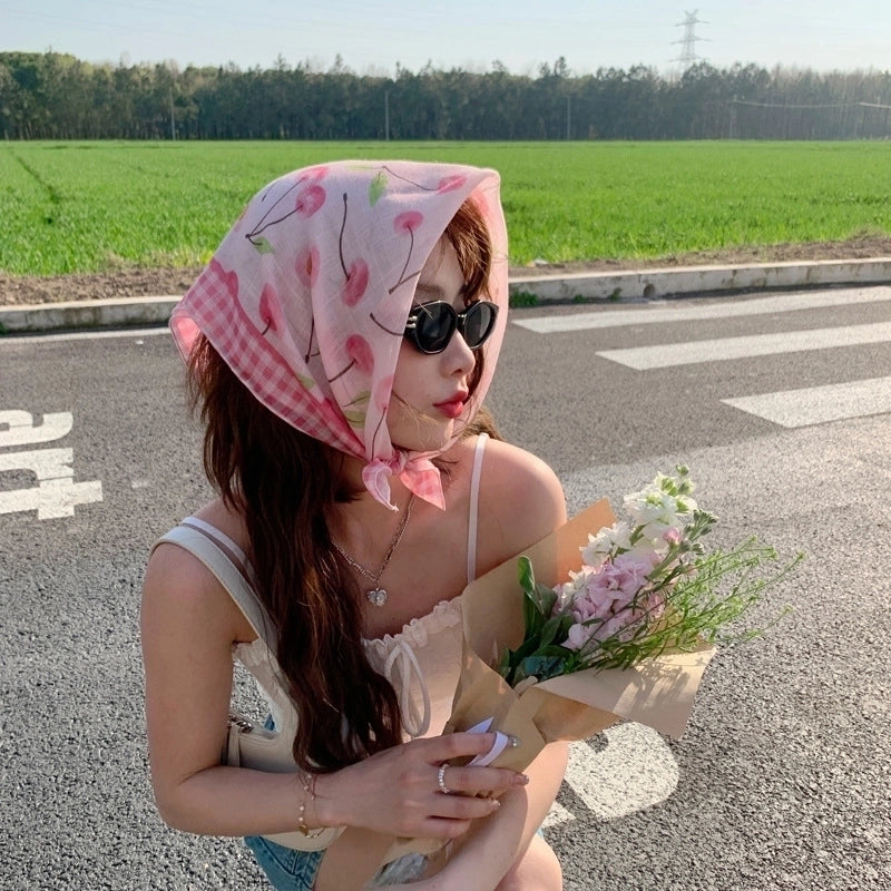 Women's Sweet Pastoral Flower Polyester Printing Bandanas