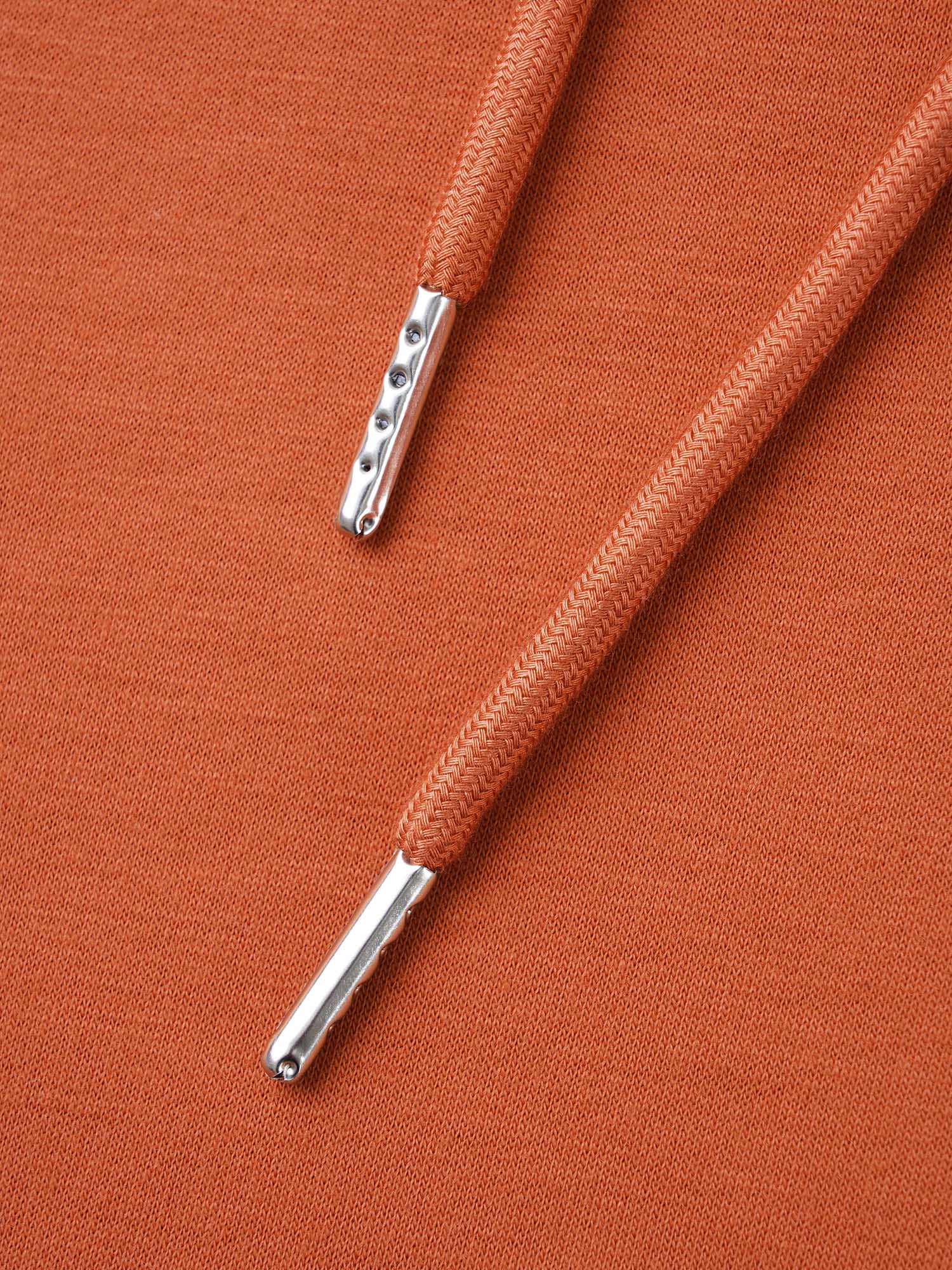 Plain Hooded Drawstring Kangaroo Pocket Dress