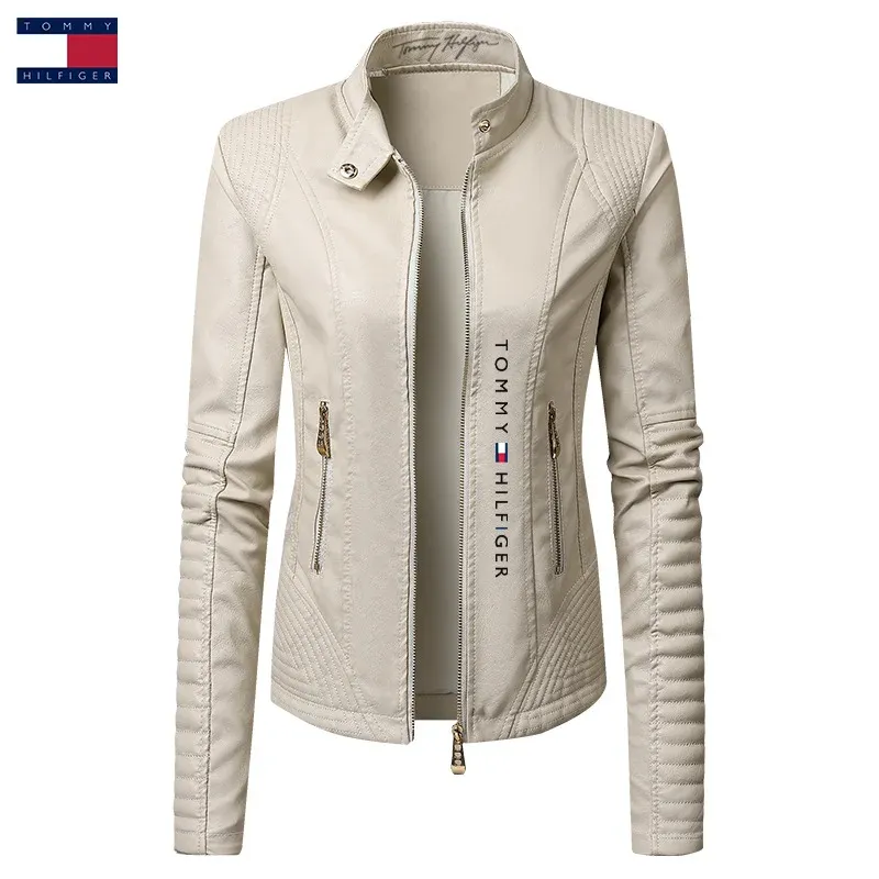 TOMMY HILFIGER Chaqueta informal de cuero para mujer