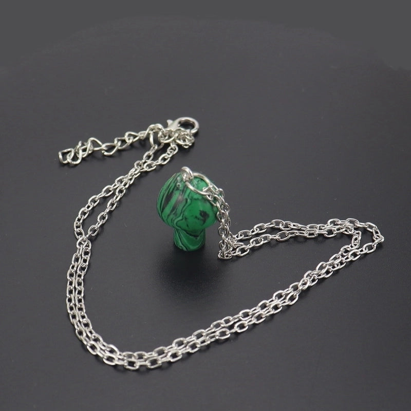 Minimalist Mushroom Crystal Handmade Pendant Necklace 1 Piece