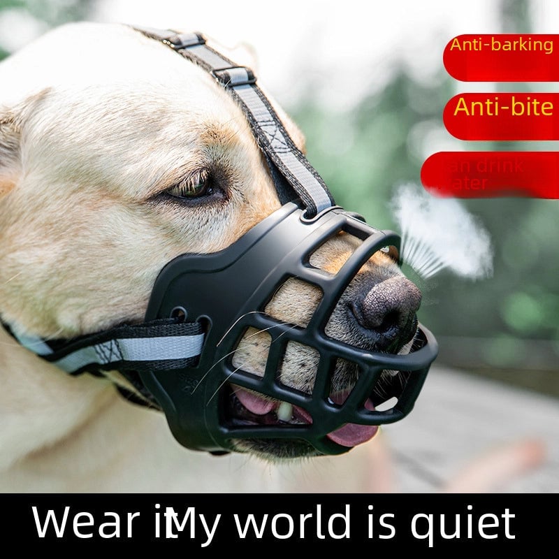 Adjustable Third Generation Reflective Dog Muzzle Anti-bite Anti-bark Anti-eat Large Medium Small Dog Mouth Cover Pet Supplies