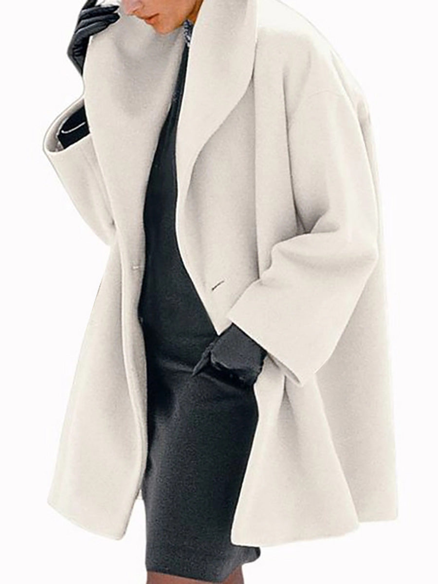 Round Neck Loose Tweed Coat(7 colors)