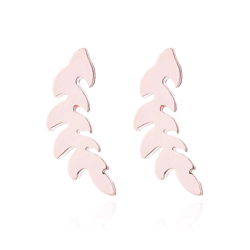 Minimalist Letter Cat Elephant Stainless Steel Plating Hollow Out Ear Studs 1 Pair