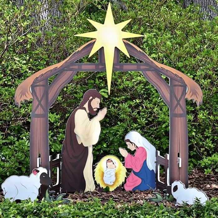 🔥 49% OFF 🔥Jesus Nativity Scene Sign(Buy 2 Free Shipping)