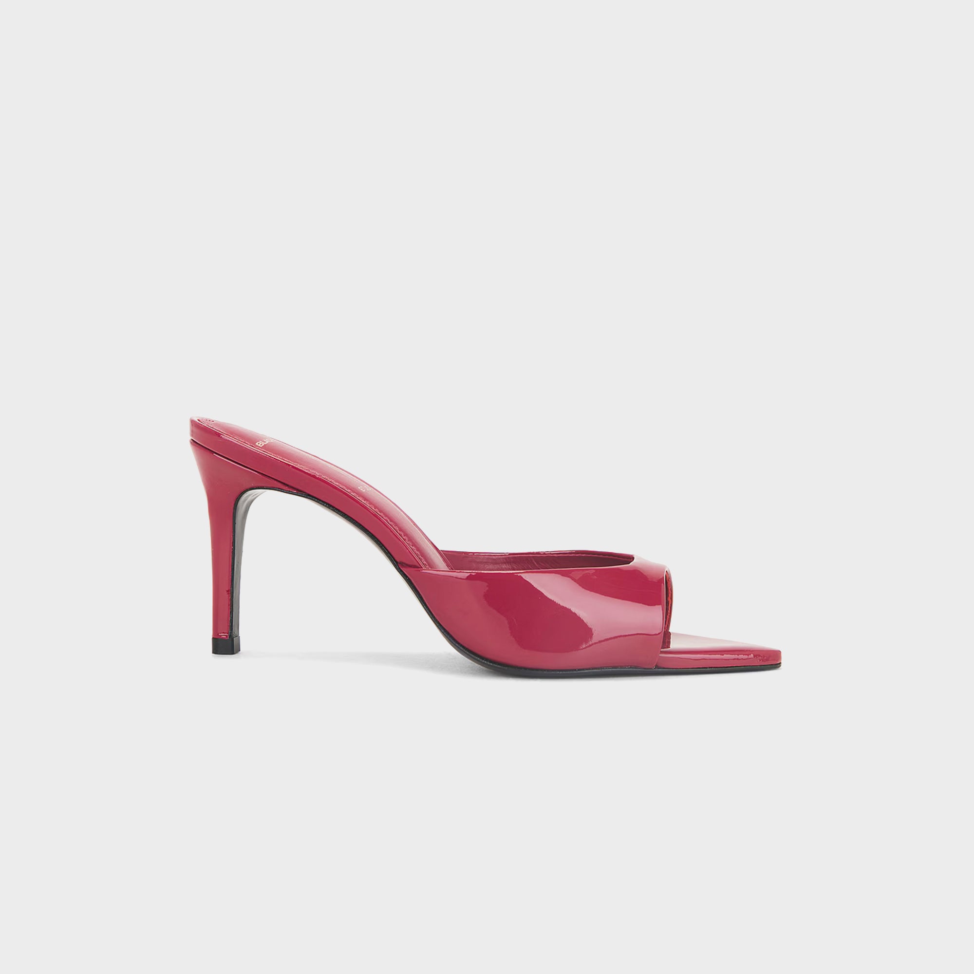 Black Suede Studio Brea Patent Leather Mule - Cherry