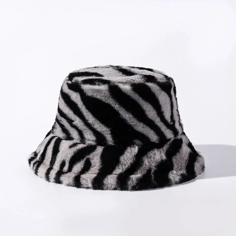 Women's Retro Color Block Big Eaves Bucket Hat