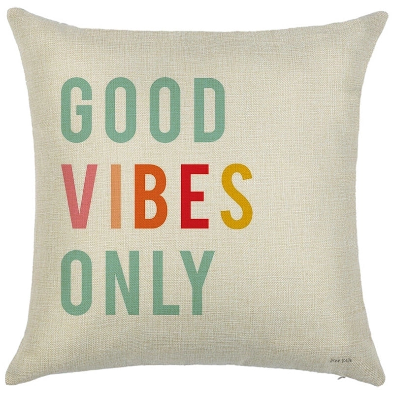 Minimalist Classic Style Commute Letter Ocean Linen Pillow Cases