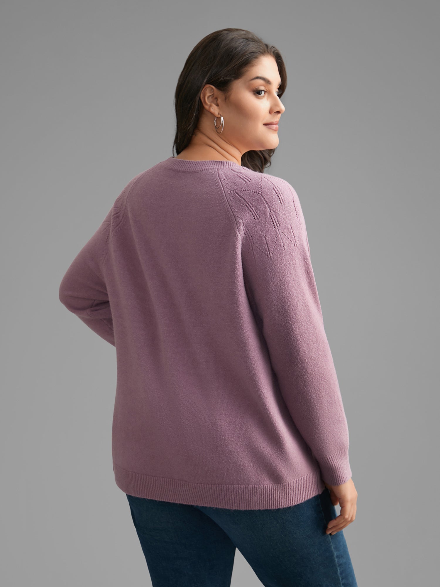 Supersoft Essentials Solid Pointelle Knit Pullover