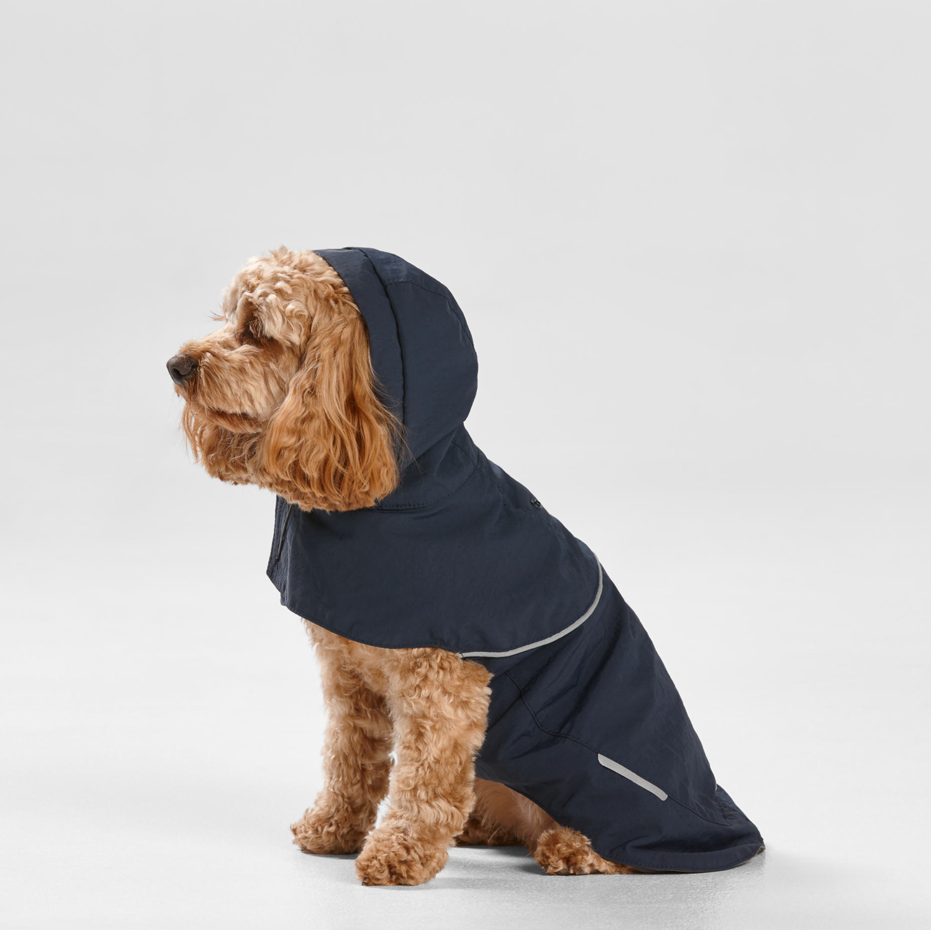 Rip-Stop Hooded Raincoat – Navy