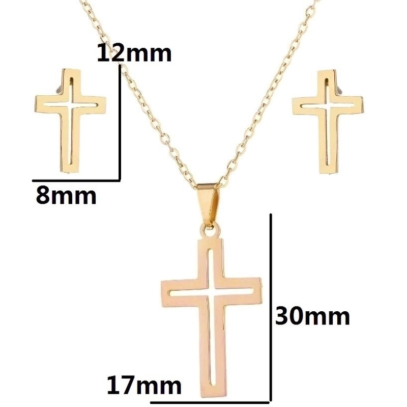 Minimalist Heart Shape Stainless Steel Plating Women's Earrings Necklace