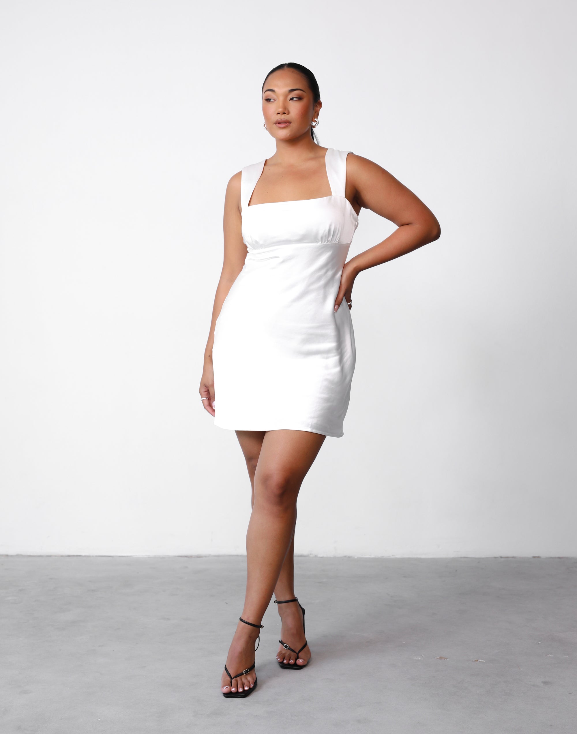 Mimosa Mini Dress (White)