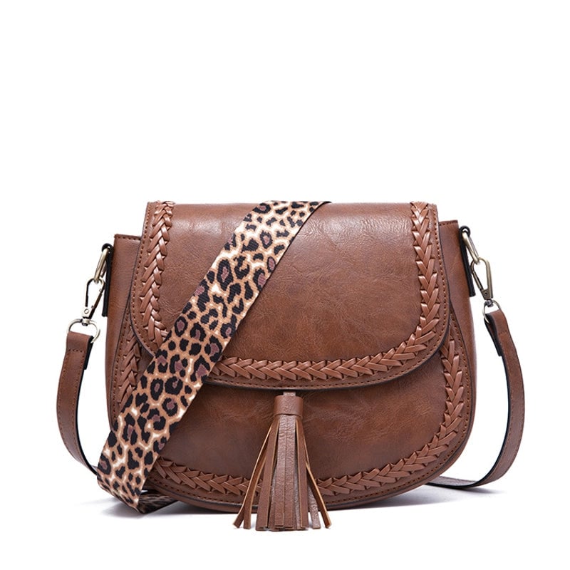 Women's Large All Seasons Pu Leather Vintage Style Saddle Bag