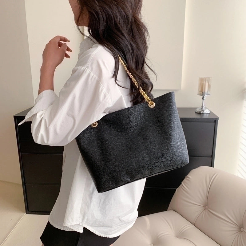 Women's Small All Seasons Pu Leather Basic Tote Bag