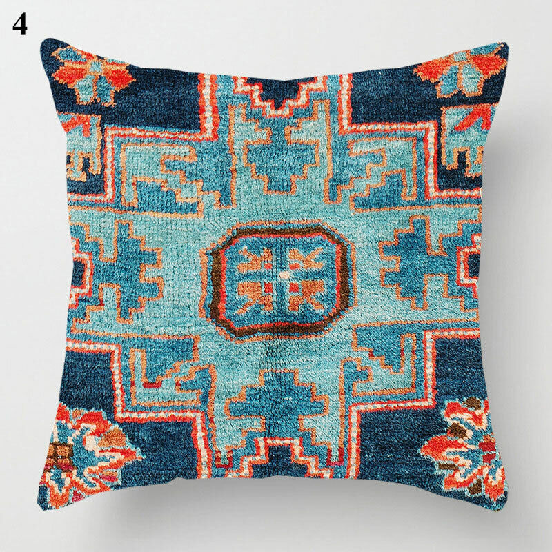 Ethnic Boho Mandala Print Linen Throw Pillow Case Sofa Cushion Cover Home Decor！