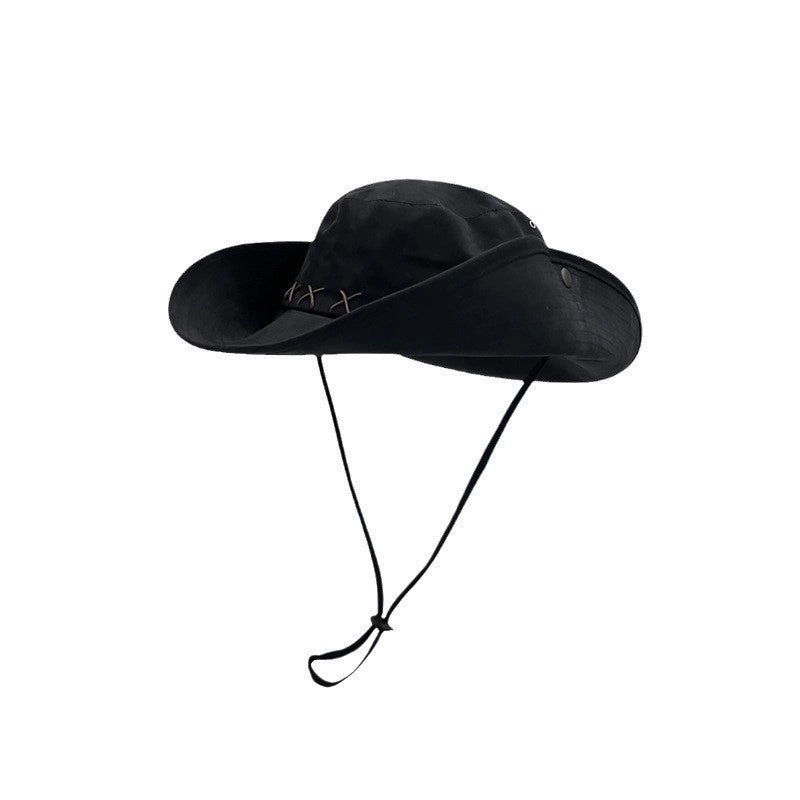 Unisex Basic Cowboy Style Modern Style Geometric Solid Color Big Eaves Bucket Hat