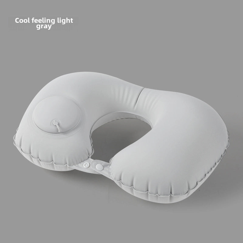 Inflatable U-shaped Pillow Cool Pressing Inflatable Pillow Travel Portable Neck Pillow Travel Sanbao Storage Pillow For Airplane