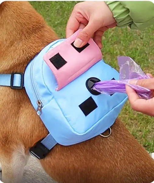 Pet backpack cartoon dog bag outdoor travel dog small backpack pet supplies