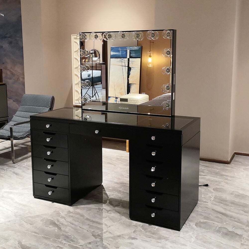 🔥Limited Sale🔥 Vanity Table with Hollywood Mirror