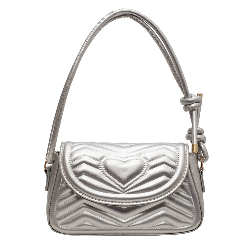 Women's Pu Leather Solid Color Elegant Square Magnetic Buckle Shoulder Bag