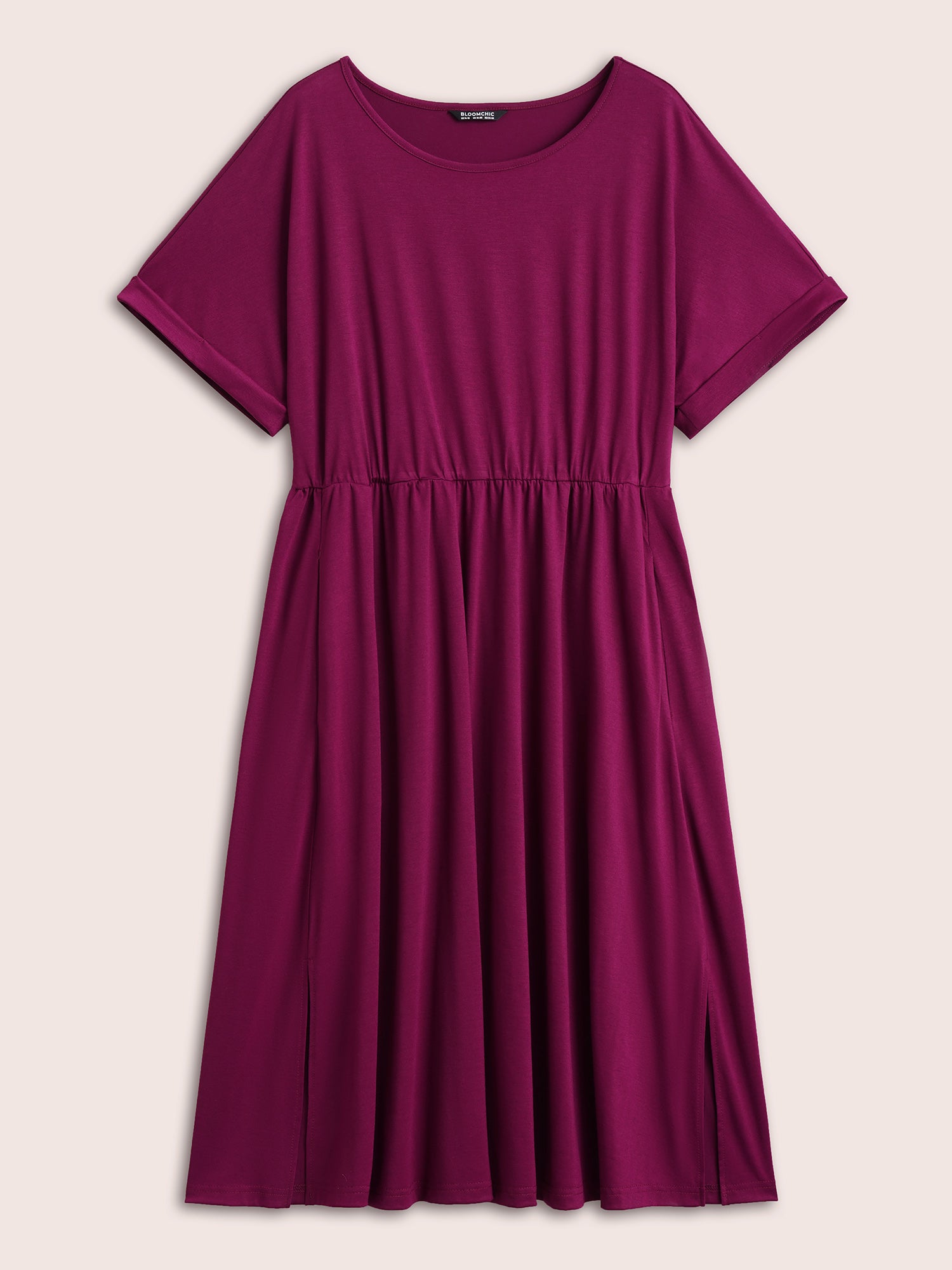 Supersoft Essentials Solid Pocket Cuffed Sleeve Dress