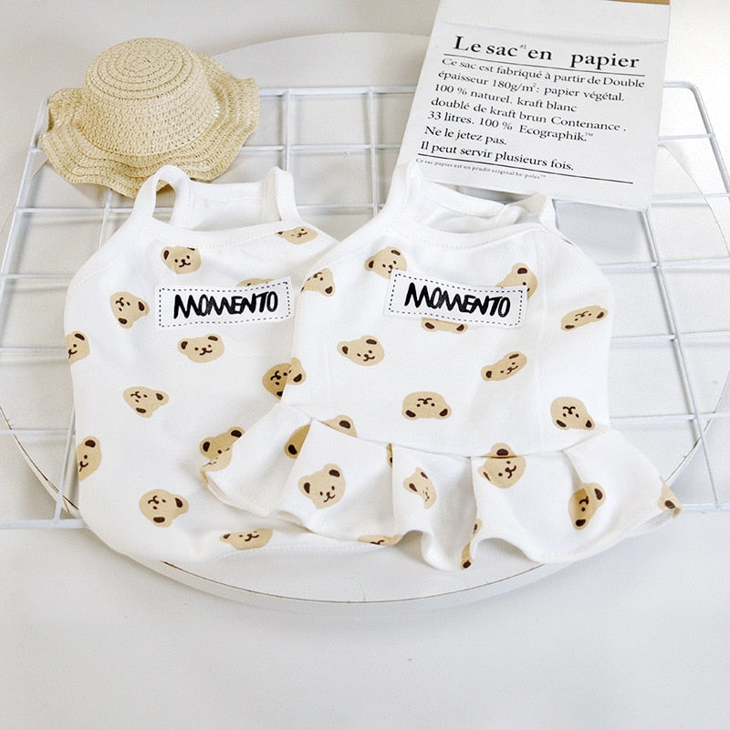 Cotton Bear Printed Dog Clothes