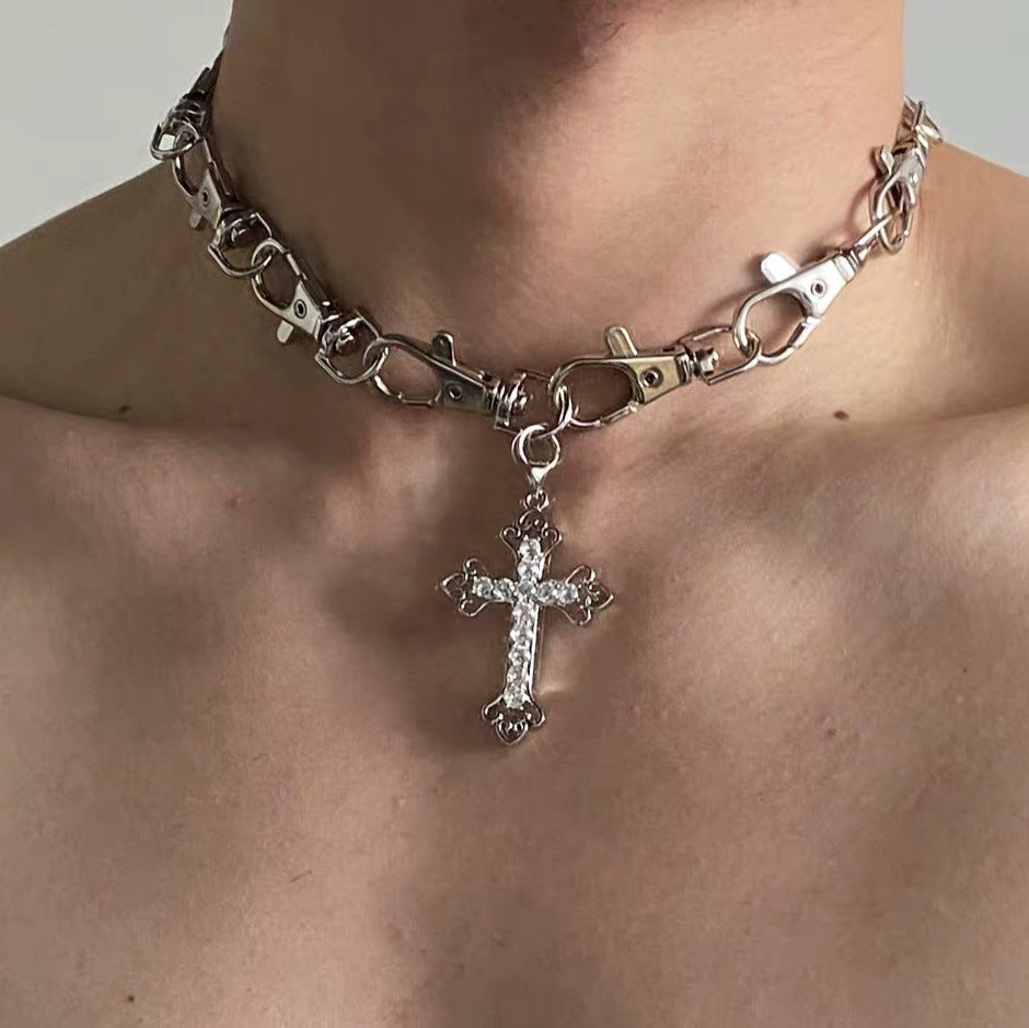 Punk Cross Necklace KF82080