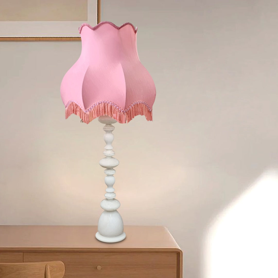 White & Pink Marble Table Lamp