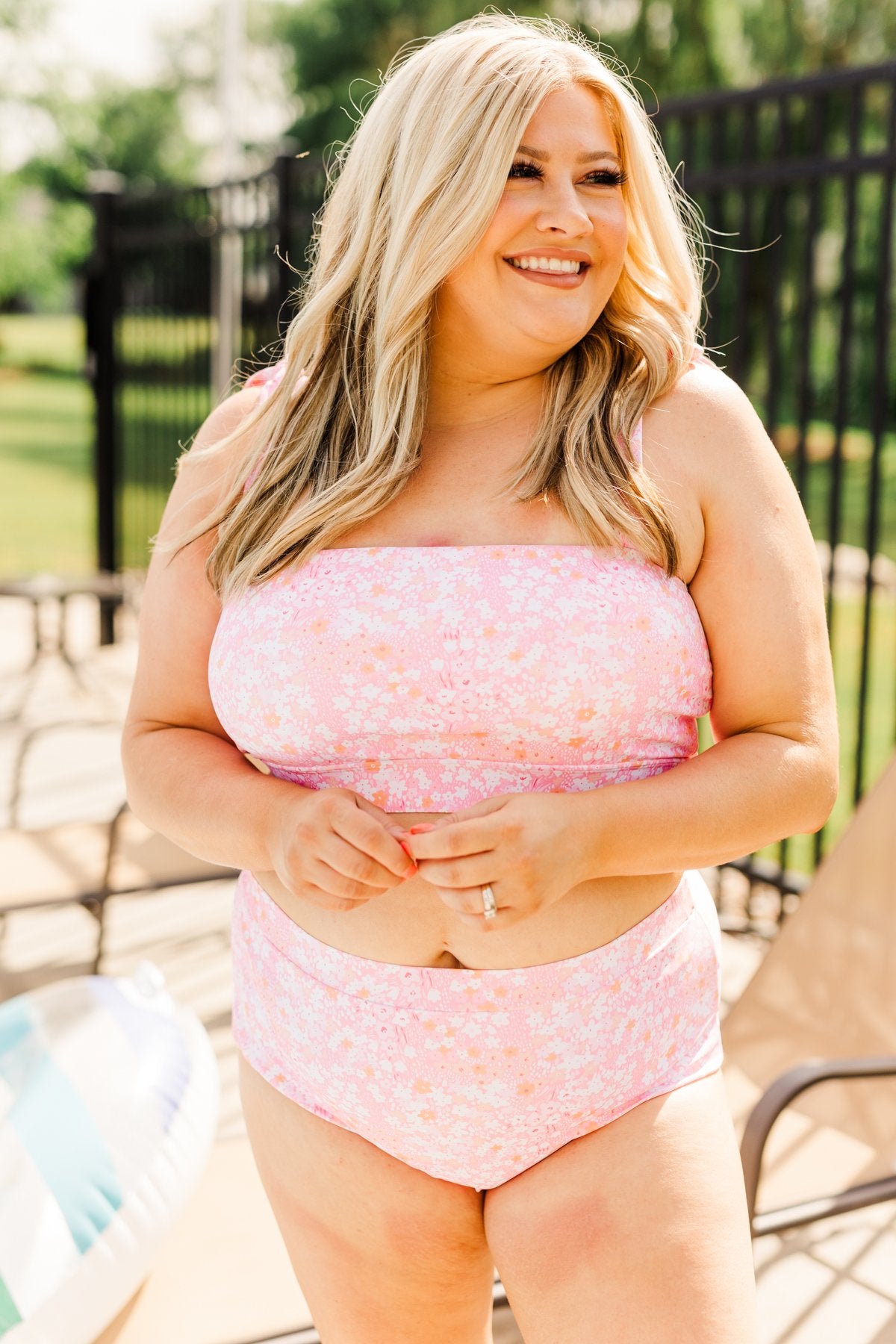 Living For Summer High-Rise Swim Bottoms- Pink