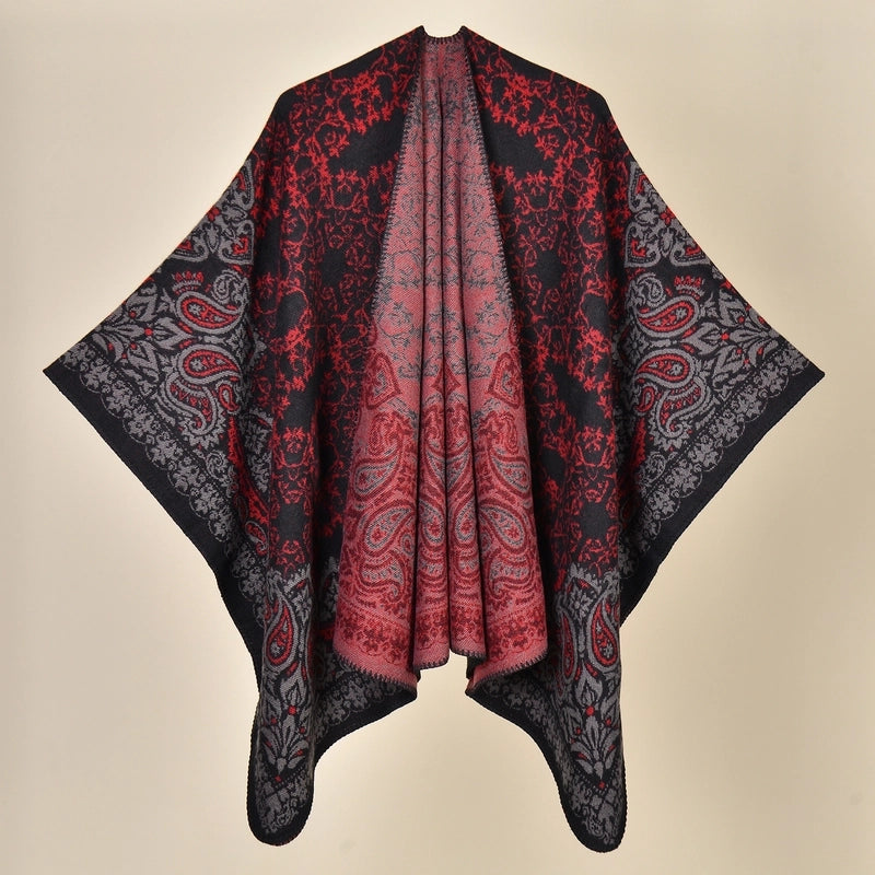 Women's Retro Graffiti Polyester Acrylic Oil Painting Shawl