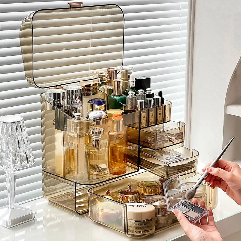 TRANSPARENT MULTI LAYER COSMETIC ORGANIZER