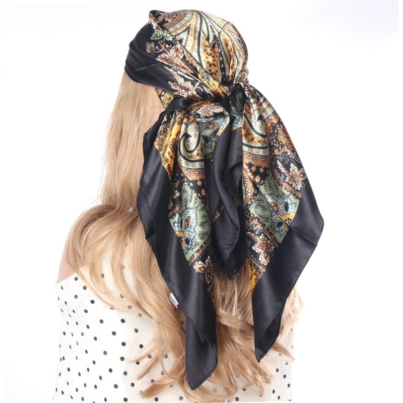 Women's Lady Modern Style Printing Polyester Printing Silk Scarf