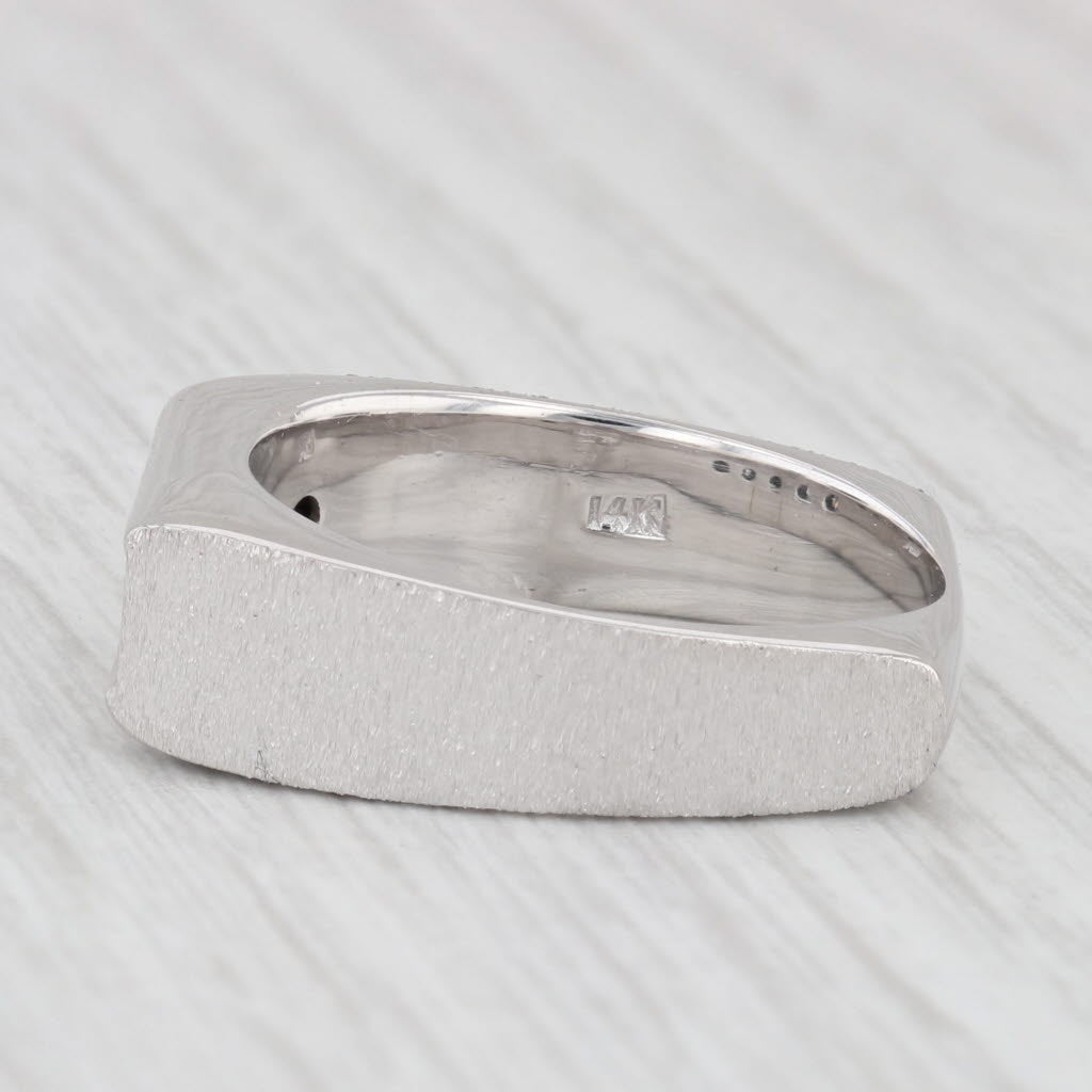 0.23ctw Diamond Men's Wedding Band 14K White Gold Size 10.5 Ring