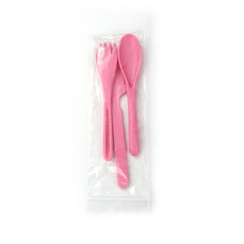 Casual Solid Color Wheat Straw Tableware 1 Set