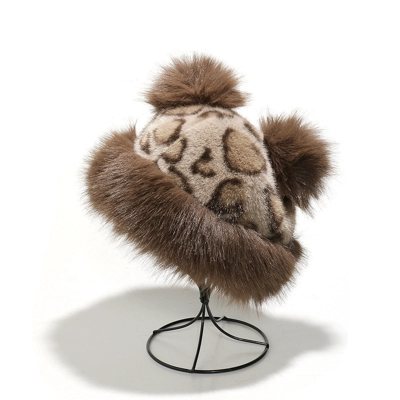 Unisex Elegant Minimalist Leopard Printing Eaveless Beanie Hat