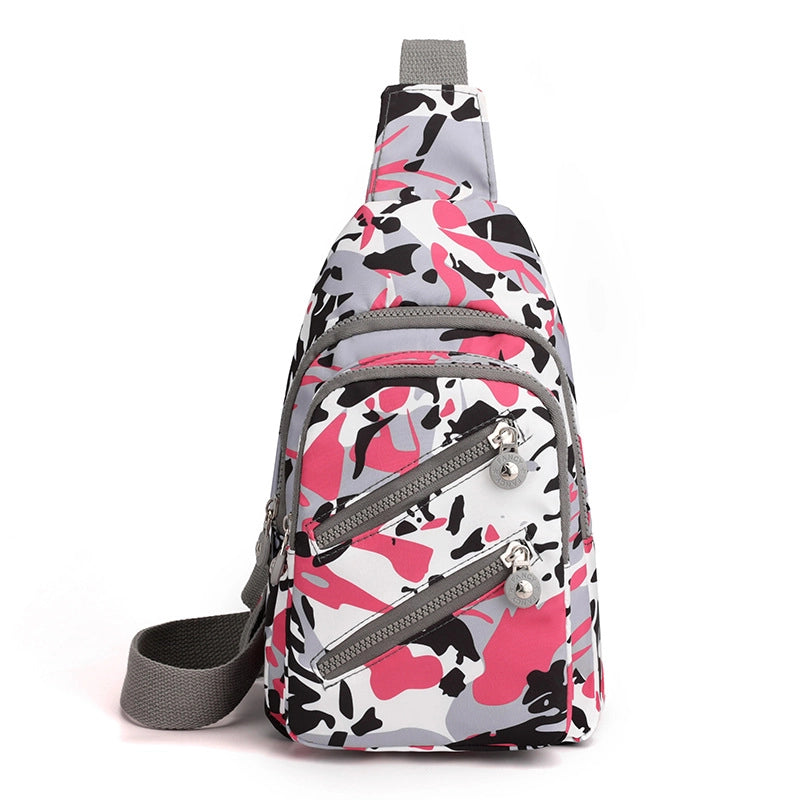 Women's Chest Bag New  Fashionable Women's Shoulder Messenger Bag Fashionable Casual Printed Chest Small Backpack