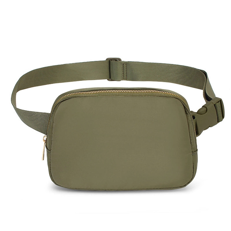 New Lulu Waist Bag Nylon Waterproof Chest Bag Outdoor Sports Running Mobile Phone Bag Men's And Women's Crossbody Bag