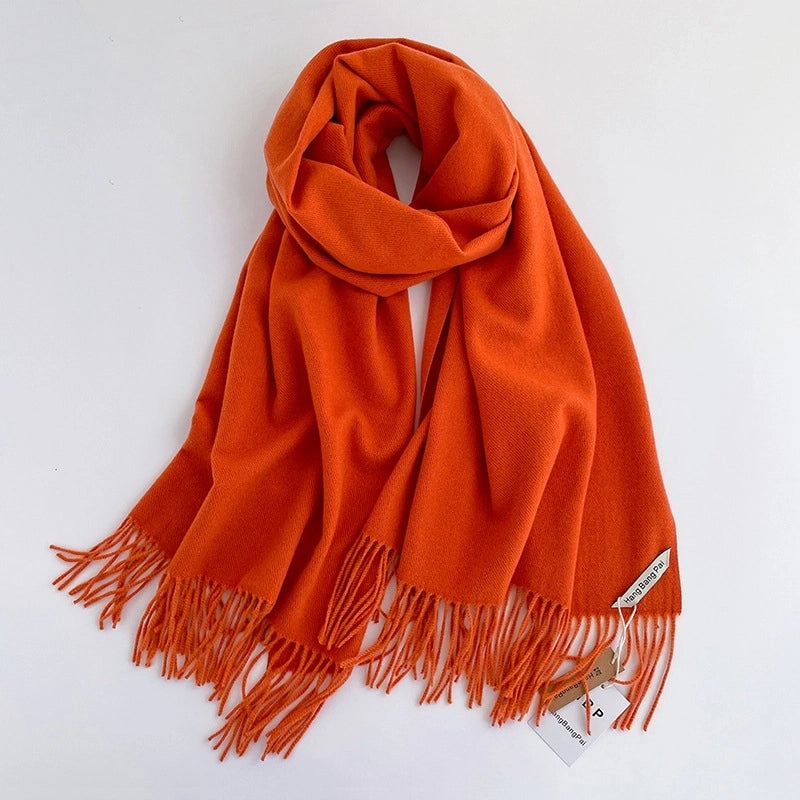 Unisex Casual Basic Solid Color Imitation Cashmere Scarf
