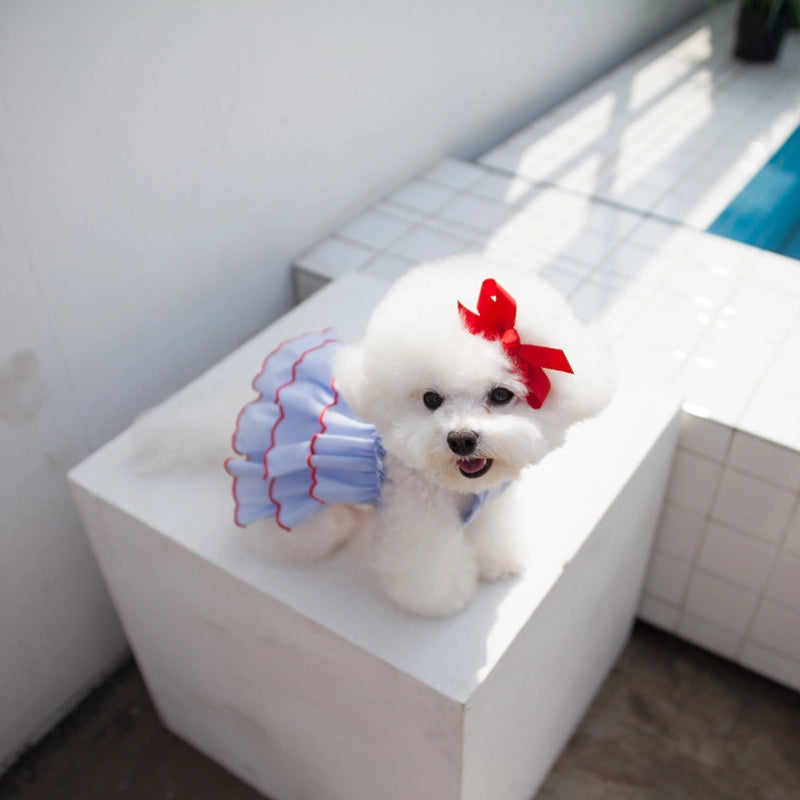Summer Thin Pet Princess Dress Suitable For Small Puppies Cats Teddy Bichon Pomeranian Dog Summer Clothes