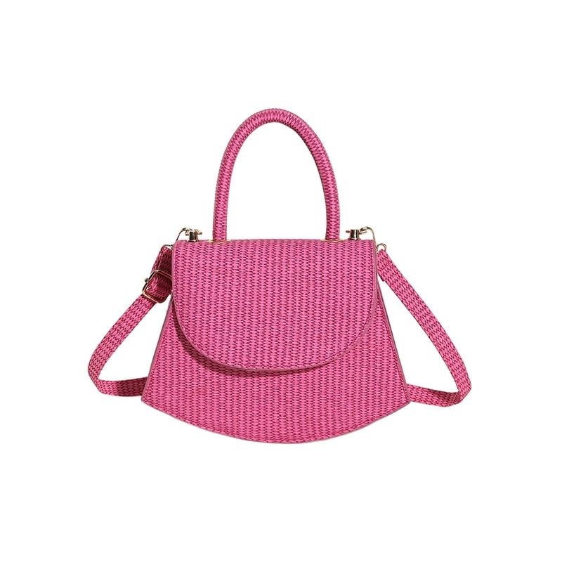 Women's All Seasons Pu Leather Solid Color Classic Style Semicircle Flip Cover Handbag