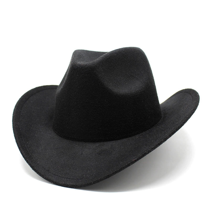 Unisex Retro Ethnic Style Sweet Solid Color Big Eaves Fedora Hat