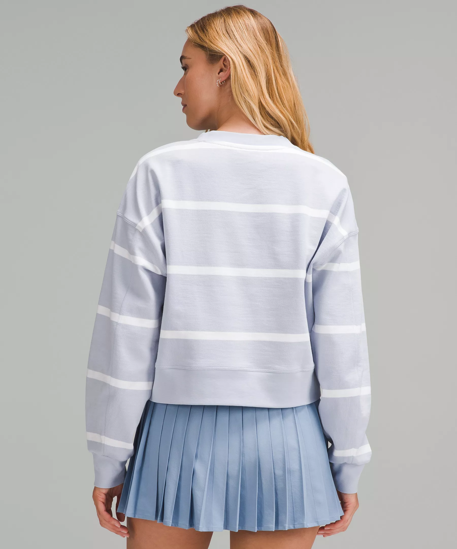 Perfectly Oversized Cropped Crew Stripe