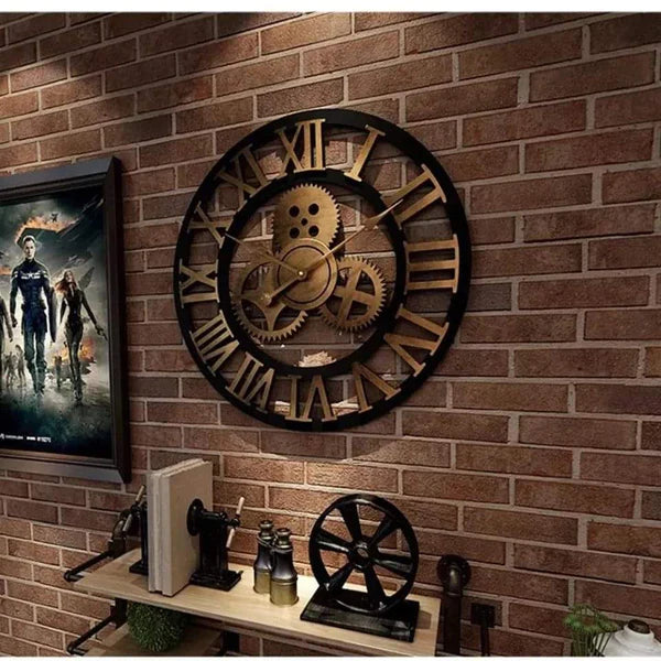 Creative Retro Gear Vintage Wall Clock