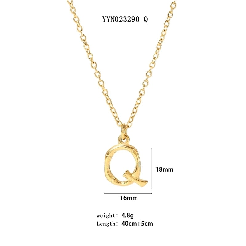 304 Stainless Steel 18K Gold Plated Minimalist Plating Letter Sweater Chain